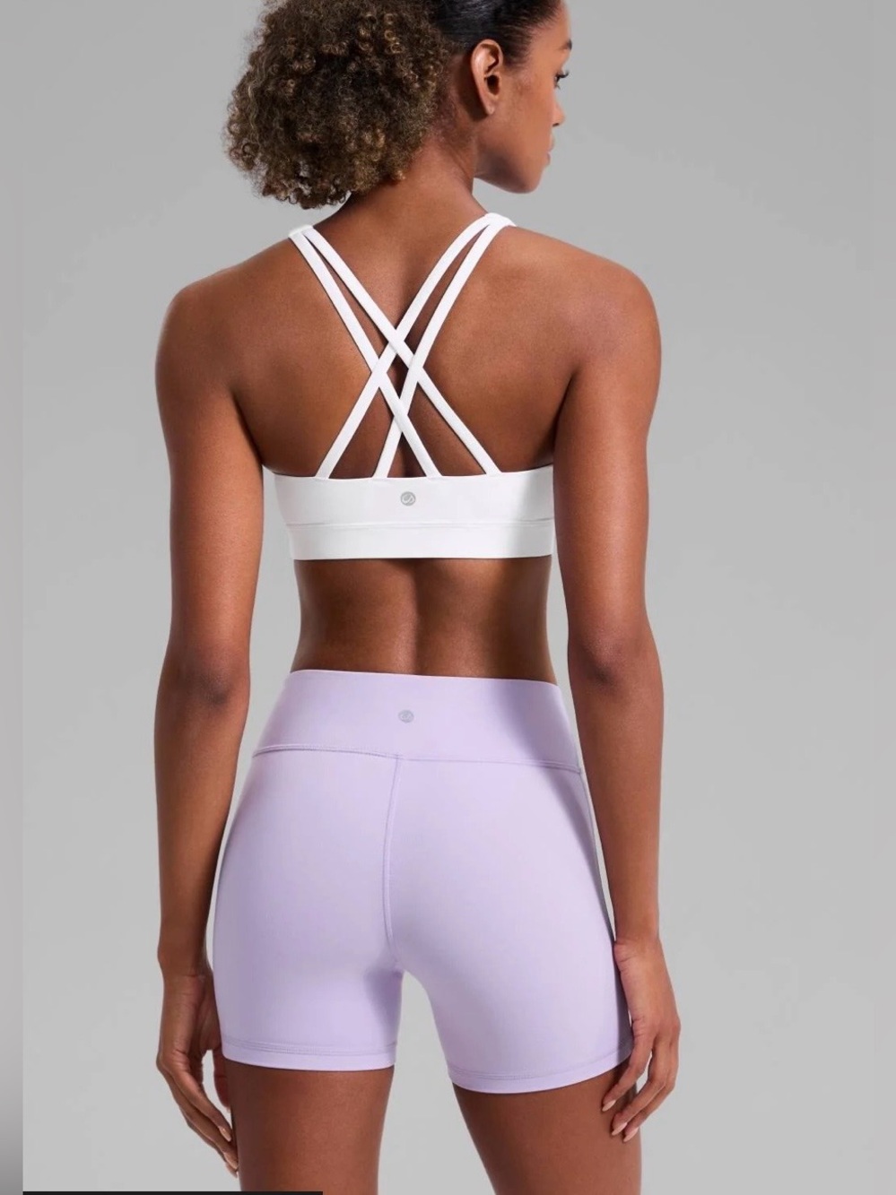 CRZ YOGA White Strappy Sports Bra